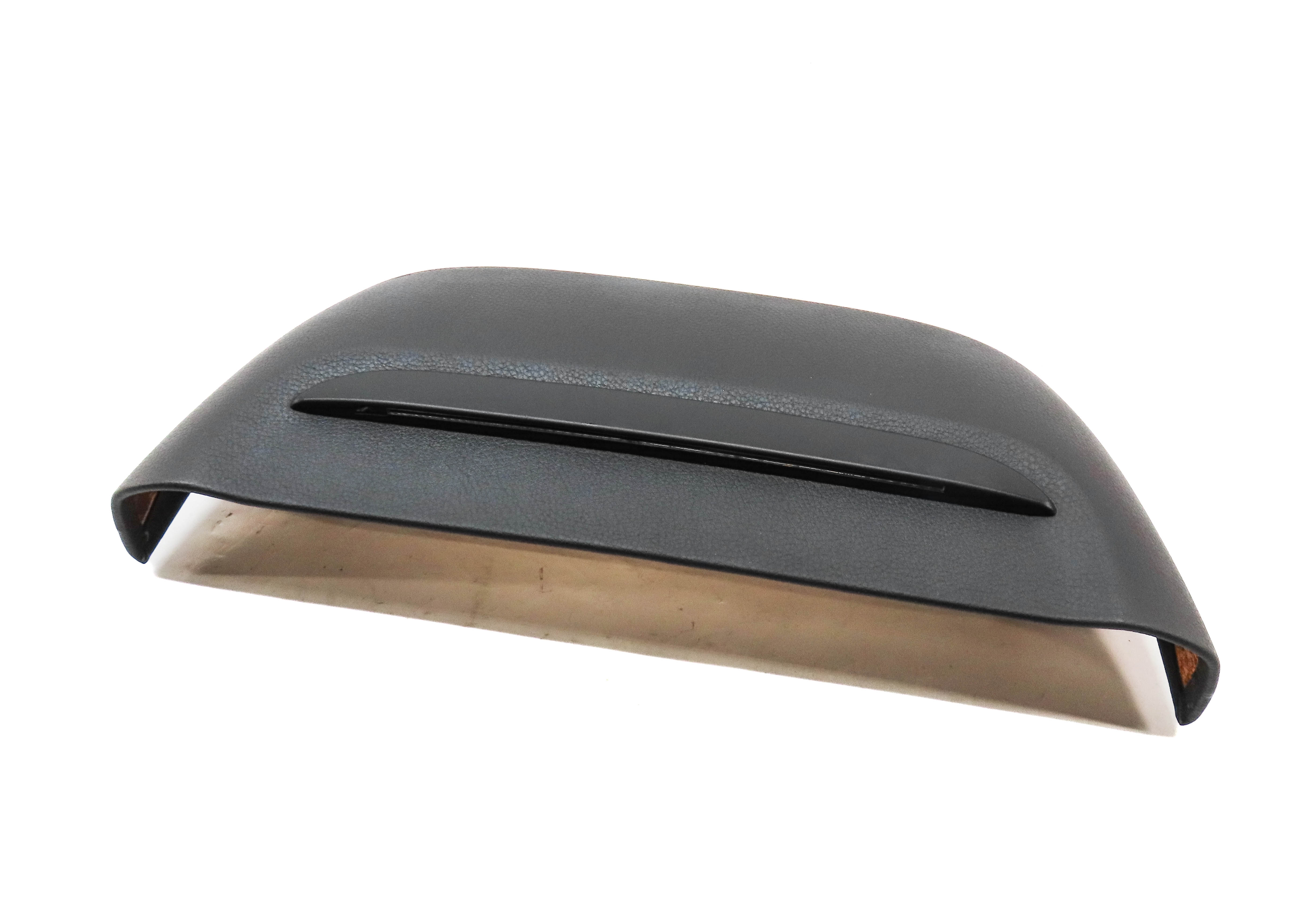 2013 BMW 750LI F01 FRONT RIGHT PASSENGER UPPER SEAT BACK COVER (BLACK) w/ LIGHT — exact item pictured